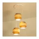 Brilagi - Luster na sajli RESNA 3xE27/60W/230V, prečnik 45 cm, braon/bež