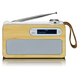 Radio Lenco - PDR-040 BAMBOO, smeđi/bijeli