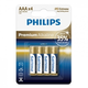 Philips BATERIJA AAA - PREMIUM ALKALINE BLISTER 4 KOS (LR3)
