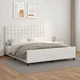 Okvir za krevet s uzglavljem bijeli 180x200 cm od umjetne kože