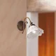 Ceramiche Stenska svetilka Semino s keramičnim senčnikom - Dnevna soba/jedilnica - Podeželska hiša/Rustikalna - bronasta, bela - Keramika