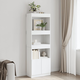 Visoka komoda bijela 63x33x180 cm od konstruiranog drva