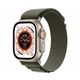 Apple Watch Ultra (GPS + Cellular) 49mm Titanium Case with Green Alpine Loop - Medium - Titanium