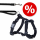 Hunter set: oprsnica + povodec Ecco Sport Vario Rapid, črn - Oprsnica L + povodec 200 cm / 15 mm