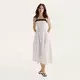 Reserved - Pamučna midi haljina