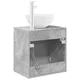 Umivaonik s policom Betonska siva 49,5 x 41 x 64,5 cm