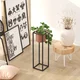 Aberto Design Dekorativna saksija GED-023-B, 15x50 cm, Crno-terakota