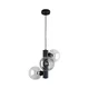 Luster na sajli TUBE 3xE27/60W/230V crna/prozirna