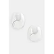 Srebrni uhani Tom Wood Pebble Hoops Medium V1