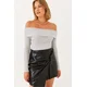 Bianco Lucci Womens Madonna Collar Camisole Blouse 2210
