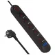 Maclean Napajalni kabel MCE395B: 5 vtičnic, 3x USB, 2.1A, črna