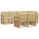 Set vanjskih sofa 7 pcs Bijela i bež 247 x 128,5 x 73 cm