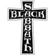 Black Sabbath Cross Logo Cut Out (Retail Pack) Našitek za šivanje 100 x 50 mm