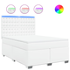 vidaXL vidaXL Box spring postelja z vzmetnico bel 160x200 cm umetno usnje, (21307089)
