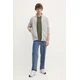 Bombažna kratka majica Tommy Jeans moška, zelena barva, DM0DM21106