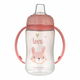 CANPOL BABIES Skodelica za trening z ročaji Cute Animals pink rabbit, 320ml