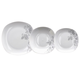 Adtrend set krožnikov - porcelan (18-delni), črna roža
