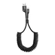 BASEUS Vzmetni kabel Spring 1m 2A (črn)