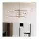 Ideal Lux - LED Lestenec na drogu EQUINOXE 8xG4/2W/230V pr. 128 cm medenina/prozorna