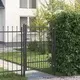vidaXL Ograjna vrata HORST Jeklo Črna Zaklenljivo