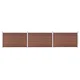Vidaxl Vrtna ograja WPC 526x106 cm rjava