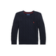 Otroški bombažen pulover Polo Ralph Lauren mornarsko modra barva, 322702674060