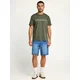Funky Buddha Majica  temno zelena / volneno bela