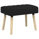 vidaXL Bench z kanalnim oblazinjenjem Črna 60 x 40 x 45 cm Blago