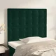 shumee vidaXL Posteljno vzglavje 2 kosa temno zeleno 100x5x78/88 cm žamet
