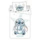 Bela bombažna otroška posteljnina za otroško posteljico 100x135 cm Lilo and Stitch White Star – Jerry Fabrics
