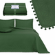 Zeleni prekrivač na krevetu AmeliaHome Meadore, 200 x 220 cm