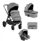 Kikka boo Kolica Tiffany 3in1 premium set sa autosedištem I-Xtend I-size i tvrdom korpom Light Grey KKB20152 XTSET