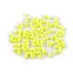 Kapljice iz plastičnih kroglic, imitacija rokajla 4,7x5,3 mm - rumeno-zeleni neon (10 g)