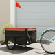 vidaXL Teretna prikolica za bicikl crno-narančasta 45 kg željezna