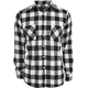 Plaid flannel shirt blk/wht