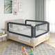 vidaXL Sigurnosna ogradica za dječji krevet tamnosiva 90×25 cm tkanina