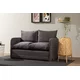 Atelier del Sofa Dvosed na razvlačenje Saga, 128 x 70 x 66 cm, Sivi