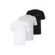 GUESS Majica pegasto siva/črna/bela