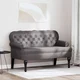 vidaXL Chesterfield klop Siva 119,5 x 64,5 x 75 cm Umjetno usnje