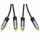 PremiumCord Zaščiten kabel HQ 2x CINCH-2x CINCH M/M 1,5 m