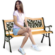 Sofotel Elegant Garden Park Bench with Backrest - Gardi Tulip Sofotel 123.5 x 74 x 48 cm, (21740314)