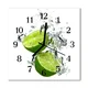 tulup.si Steklena kvadratna ura Lime 30x30 cm