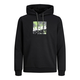 JACK & JONES Majica LOGAN, črna