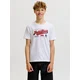 Jack & Jones Junior Majica marine / živo rdeča / bela