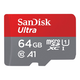 SANDISK Ultra microSDXC 64GB + Adapter, SDSQUAB-064G-GN6MA