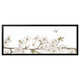 BJÖRKSTA Slika u ramu, belo cveće/crna, 140x56 cm