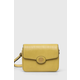 Usnjena torbica Tory Burch rumena barva