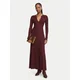 Bardot Pletena obleka Rochie 60002DB Bordo rdeča A-Line Fit