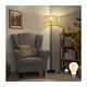Brilagi - LED podna lampa CERIA 1xE27/40W/230V O 25 cm bambus/crna