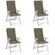 Vidaxl Blazina za stol 4 kosi melanž taupe 120x50x4 cm blago